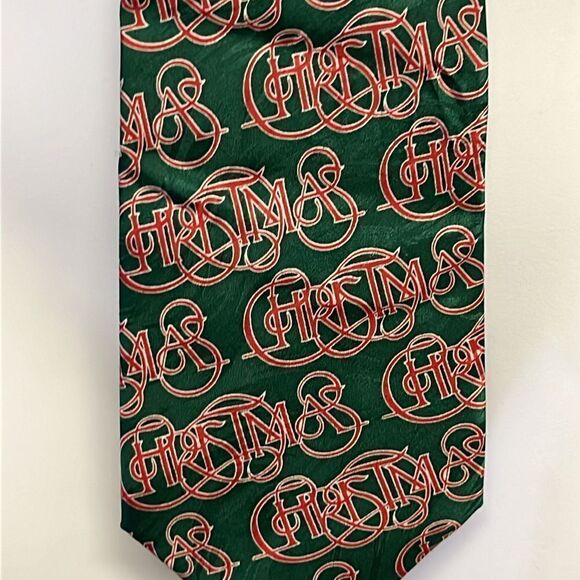 Keith Daniel Men’s Christmas Red Green Handmade Silk Tie Christmas - Picture 2 of 11